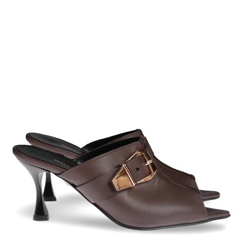 Γυναικείο Mule Wall Street 2-156-26231-99 Καφέ