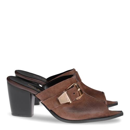 Γυναικείο Mule Wall Street 2-156-26236-99 Καφέ