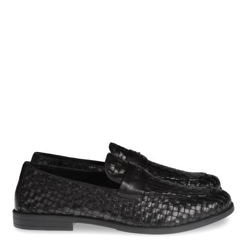 Αντρικό Μοκασίνι Guardiani Elio Moc Woven Μαύρο