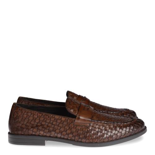 Αντρικό Μοκασίνι Guardiani Elio Moc Woven Καφέ