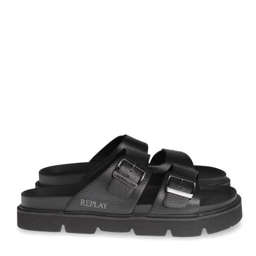 Men’s Sandal Replay Hallan Tumble Black