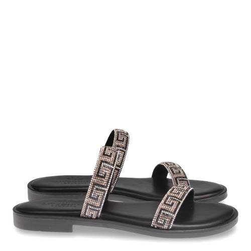 Γυναικείο Φλατ Myconian Sandals 21061 Μαύρο