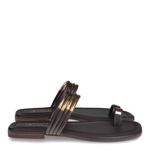 Women’s Flat Sandal Swingg 26285 Brown