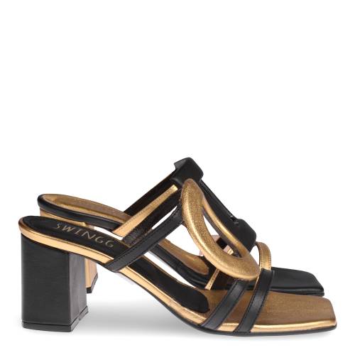 Women’s Mule Swingg 25266 Gold-Black