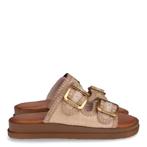 Γυναικείο Mule Myconian Sandals 26205 Μπέζ