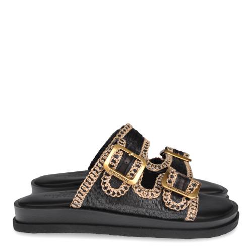 Γυναικείο Mule Myconian Sandals 26205 Μαύρο